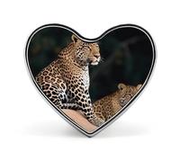Anstecknadel mit afrikanischem Leopard auf Felsen, Aluminiumlegierung, personalisierbar, Herz, exquisite Brosche, klassische Mini-Brosche für Rucksäcke, Hut, Anzug, Jacke, Dekoration