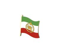 Anstecknadel mit iranischer Flagge, Edelstahl, alte persische iranische Karte, Ansteckbrosche, Heritage, Schmuck, Kleidung, Accessoires, Souvenir-Serie, Abzeichen, Geschenke für Damen und Herren