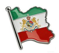 Anstecknadel mit iranischer Flagge, Edelstahl, alte persische iranische Karte, Ansteckbrosche, Heritage, Schmuck, Kleidung, Accessoires, Souvenir-Serie, Abzeichen, Geschenke für Damen und Herren