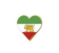 Anstecknadel mit iranischer Flagge, Edelstahl, alte persische iranische Karte, Ansteckbrosche, Heritage, Schmuck, Kleidung, Accessoires, Souvenir-Serie, Abzeichen, Geschenke für Damen und Herren