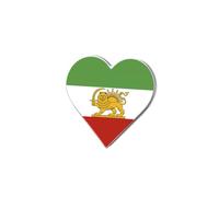 Anstecknadel mit iranischer Flagge, Edelstahl, alte persische iranische Karte, Ansteckbrosche, Heritage, Schmuck, Kleidung, Accessoires, Souvenir-Serie, Abzeichen, Geschenke für Damen und Herren