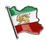 Anstecknadel mit iranischer Flagge, Edelstahl, alte persische iranische Karte, Ansteckbrosche, Heritage, Schmuck, Kleidung, Accessoires, Souvenir-Serie, Abzeichen, Geschenke für Damen und Herren
