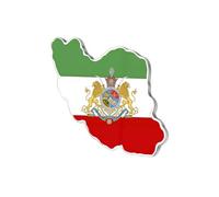 Anstecknadel mit iranischer Flagge, Edelstahl, alte persische iranische Karte, Ansteckbrosche, Heritage, Schmuck, Kleidung, Accessoires, Souvenir-Serie, Abzeichen, Geschenke für Damen und Herren