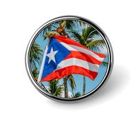 Anstecknadeln mit Puerto Rico-Flaggen, Froschpalmen, Anstecknadeln für Anzüge, lustige Broschen für Männer und Frauen, Vintage-Anstecknadeln für Taschen, Jacken, Rucksäcke, Hüte, Knopf, Abzeichen