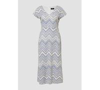 Antailliertes Midikleid aus Strickjersey mit V-Ausschnitt 48 blau 2165816.53X2.48