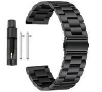 Antfly Uhrenarmband aus Metall 20mm,Edelstahlarmband für Uhr,Quick Release Uhrenarmbänder Ersatz für Herren und Damen- 20mm 22mm (20MM, Schwarz)