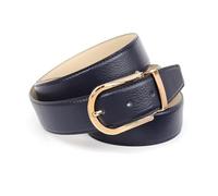 Anthoni Crown Damen Ledergürtel Gürtel, Dunkelblau, 80