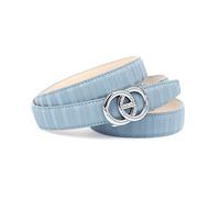 Anthoni Crown Damen Ledergürtel Gürtel, Himmelblau, 75