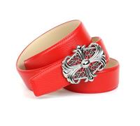 Anthoni Crown Damen Ledergürtel Modell GL1W00L Gürtel, Rot, 110