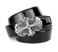 Anthoni Crown Damen Ledergürtel Modell GL1W00L Gürtel, Schwarz, 110