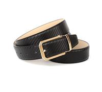 Anthoni Crown Herren Klassischer Herrengürtel mit Dornschliße 4DKB10 Gürtel, Schwarz, 115