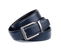 Ledergürtel ANTHONI CROWN, Herren, Gr. 85, schwarz (dunkelblau, schwarz), Leder, unifarben, Gürtel, Wendegürtel in dunkelblau und schwarz, Schließe matt (58154723-85) dunkelblau, schwarz