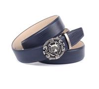 Ledergürtel ANTHONI CROWN, Herren, Gr. 110, blau (dunkelblau), Leder, unifarben, Gürtel Ledergürtel, Ledergürtel geflammt (46464029-110)