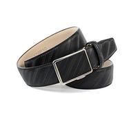 Anthoni Crown Herren Ledergürtel Gürtel, Schwarz, 85
