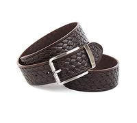 Anthoni Crown Unisex Ledergürtel BR2P4940 Gürtel, Dunkelbraun, 110