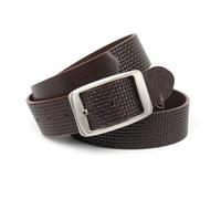 Anthoni Crown Unisex Ledergürtel Gürtel, Braun, 85