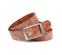 Anthoni Crown Unisex Ledergürtel Gürtel, Cognac, 110