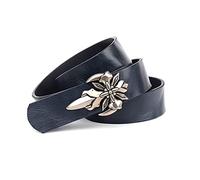 Anthoni Crown Unisex Ledergürtel Gürtel, Dunkelblau, 95