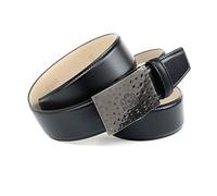 Anthoni Crown Unisex Ledergürtel Gürtel, Schwarz, 100