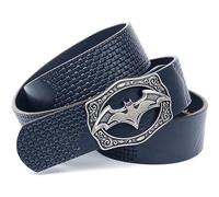 Anthoni Crown Unisex Ledergürtel Gürtel, Schwarz, 80