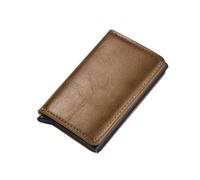 Anti-Diebstahl-Bürste, ultradünn, Kreditkartenetui aus Aluminiumlegierung, Kartenhalter aus Metall, für Herren mit mehreren Steckplätzen, weiß, Einheitsgröße