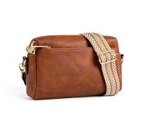 Anti-Diebstahl-Crossbody-Tasche für Damen, bruchfest, RFID-blockierend, Reise-Geldbörsen, kleine Umhängetasche, Handtasche, Braun, Small