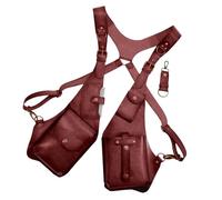 Anti-Diebstahl-Geschirr für Herren, mittelalterliche Retro-Gurt-Geldbörse, Unterarm-Umhängetasche, verstellbarer Riemen, Geldbörse, Schultergurt, Telefon, Vintage-Tasche