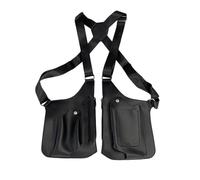 Anti Diebstahl Tasche für Herren, Versteckte Unterarm Schultertasche Verstellbare Doppel Umhängetasche, Taktische Tasche Aus PU-Leder Mit Mehreren Taschen für Reisen im Freie