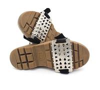 Anti-Rutsch-Eiskrallen-Schuhüberzug, Klettverschluss-gebündelte Eis-Steigeisen, Stahlstollen ohne Angst vor Nagelverlust, Eis-Traktions-Spikes-Greifer für Schuhe und Stiefel (1 Paar) ( Color : 26-teet