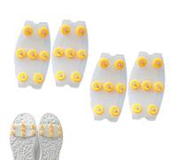 Anti Rutsch Schuhspikes, 4 Stück Eisgriffe Für Schuhe Und Stiefel, rutschfeste Eiskrallen Mit 7 Stahlstollen, Schuhgriffe Schuhspikes Zum Überziehen, Schneespikes Für Wanderschuhe