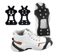 Anti Rutsch Schuhspikes für Schuhe Winter mit Edelstahl Zähnen als Steigeisen für Glatteis, Schnee und Eis. Ideal für Wandern, Trekking und Joggen. Universell für Damen und Herren in Größe 36-45