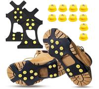Anti Rutsch Schuhspikes Größe 42-45 Ersatzspikes mit 10 Zähne Antirutsch Spikes Glatteis Spikes zum Überziehen Leichte Schuhspikes Schnee und EIS für Winter Walking/Wandern/Bergsteigen