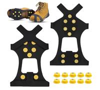 Anti Rutsch Schuhspikes, Spikes für Schuhe Winter aus Edelstahl Wander Anti-Rutsch Schuhspikes Ice Schuhkrallen Eisspikes Perfekte Grödel für Männer und Frauen für Winter Outdoor-Sport (XL)