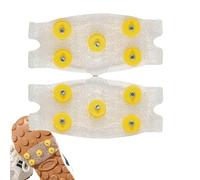 Anti Rutsch Schuhspikes, Spikes Für Schuhe Winter, Mit 5-Spikes Steigeisens Eisklampen, Ice Grips Schuhkrallen Für Winter, Schnee Und Eisklettern(2 Stück)