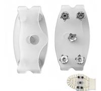 Anti Rutsch Schuhspikes Universal 2 Paar, Ice Schuhkrallen mit 5 Zähnen für Glatteis & Schnee - Überziehbare Steigeisen mit Non-Slip Grips für Schuhe & Stiefel Winter
