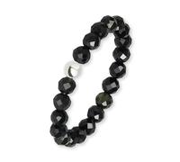 Anti Stress Ring aus Turmalin Naturstein Perlen für Damen | Elastische Anxiety Rings - Fidget Ringe | Ringgröße 52-60