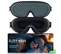 Antifaz de viaje para sleep de lado, cobertura de ojos 3D optimizada, oscuridad completa, banda adjustable y tapones para los oídos, para mujeres y hombres, grau-grün