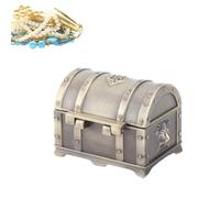 Antik Schmuckkästen, 2.7 x 1.9 x 2.0in Schmuckkästchen Aus Metall Rechteck Aufbewahrung Box Retro Schatztruhe Vintage Metallstich Aufbewahrung Schmuckkästen Erinnerung Geschenkhalter Für Ring (S)