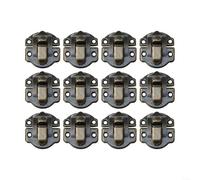 Antiker Stil Box Haspe Retro Dekorative Truhe Riegel Vintage Kofferbeschlag für Schmuckkoffer Holzkofferschloss Metall Schrank Tür Verschluss DIY Handwerk Hardware Schnalle (Bronze 12 Stück)