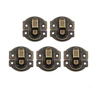 Antiker Stil Box Haspe Retro Dekorative Truhe Riegel Vintage Kofferbeschlag für Schmuckkoffer Holzkofferschloss Metall Schrank Tür Verschluss DIY Handwerk Hardware Schnalle (Bronze 5 Stück)
