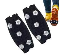 Antirutsch Spikes Glatteis, 1 Paar Anti Rutsch Schuhspikes, Ice Schuhkrallen Mit 5 Zähne Universal Non-Slip Gripper Spikes, Ice Grips Klampen Eisspikes Für Outdoor Sports Wandern Eisfischen, Herre
