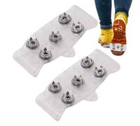 Antirutsch Spikes Glatteis, 1 Paar Anti Rutsch Schuhspikes, Ice Schuhkrallen Mit 5 Zähne Universal Non-Slip Gripper Spikes, Ice Grips Klampen Eisspikes Für Outdoor Sports Wandern Eisfischen, Herre