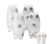 Antirutsch Spikes Glatteis, Eisgriffe Für Schuhe 4 Stück, Anti-Rutsch Schuhspikes, Durchsichtige rutschfeste Schuhkrallen, Ice Schuhkrallen mit 10 Zähne Universal Non-Slip Gripper Spikes Für Winter