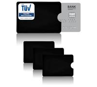 AntiSpyShop 3X RFID Schutzhüllen, NFC Blocker - Kreditkarte, Bank EC Karte (Schwarz)