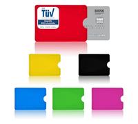 AntiSpyShop 6X RFID Schutzhüllen, NFC Blocker - Kreditkarte, Bank EC Karte Abschirmung | Schwarz, Pink, Gelb, Blau, Rot, Grün