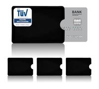 AntiSpyShop RFID Schutzhüllen, NFC Blocker - Kreditkarte, Bank EC Karte (3X Schwarz)
