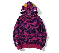 ANTLEP Bape Hoodie Shark Camo Jacke 100% Baumwolle Full Zipper Sweatshirt Unisex für Männer Frauen Jungen und Mädchen S-3XL