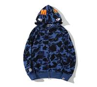 ANTLEP Bape Hoodie Shark Camo Jacke 100% Baumwolle Full Zipper Sweatshirt Unisex für Männer Frauen Jungen und Mädchen S-3XL