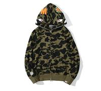 ANTLEP Bape Hoodie Shark Camo Jacke 100% Baumwolle Full Zipper Sweatshirt Unisex für Männer Frauen Jungen und Mädchen S-3XL