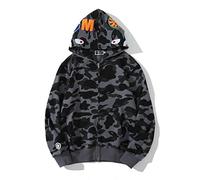 ANTLEP Bape Hoodie Shark Camo Jacke 100% Baumwolle Full Zipper Sweatshirt Unisex für Männer Frauen Jungen und Mädchen S-3XL